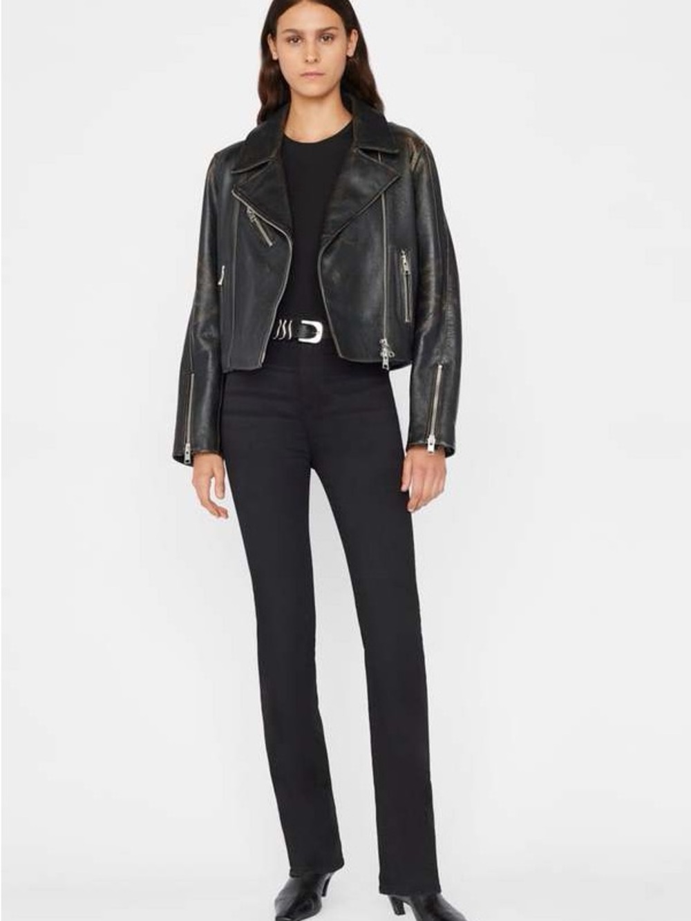 FRAME - Le Super High Mini Boot Cut in Black